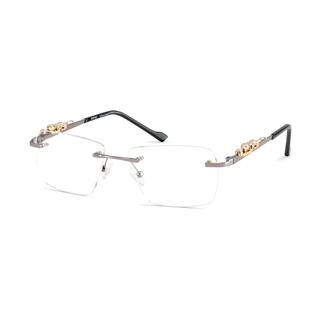 Rectangle Silver Eyeglasses
