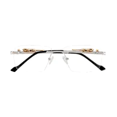 Rectangle Silver Eyeglasses
