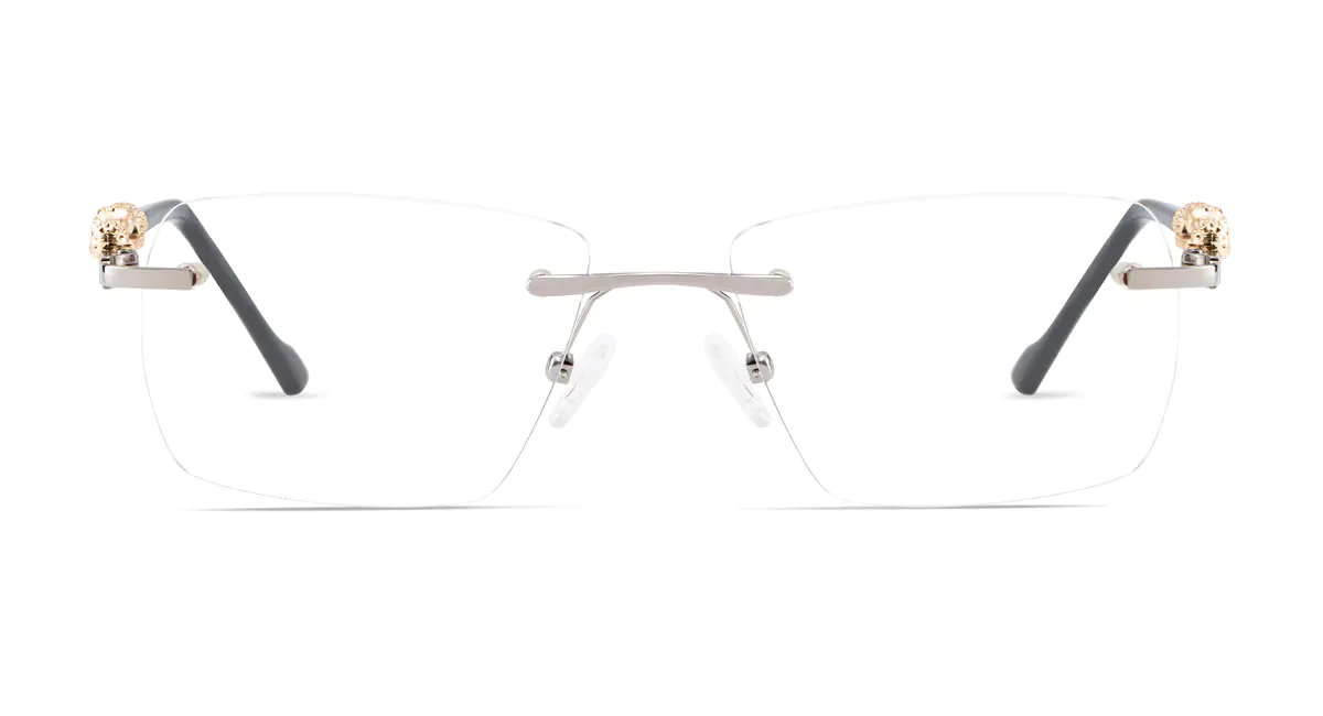 Rectangle Silver Eyeglasses