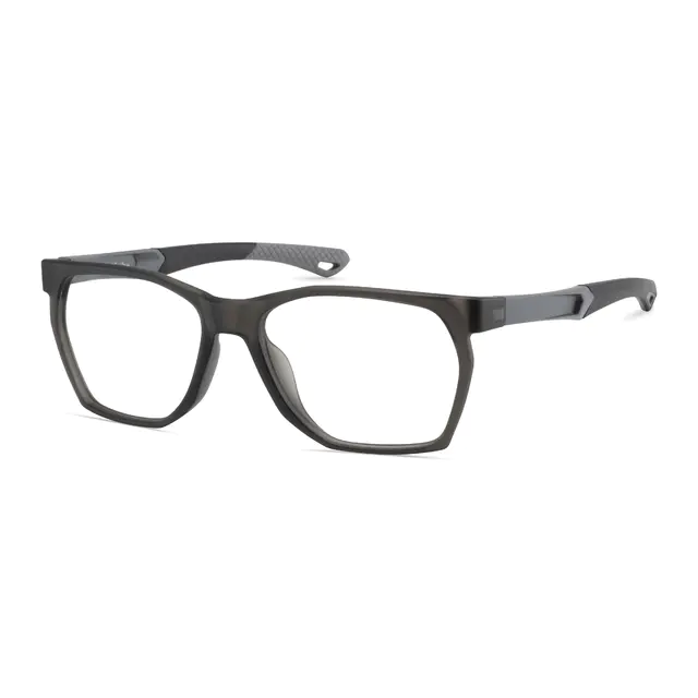 Square Transparent Gray Sport Eyeglasses