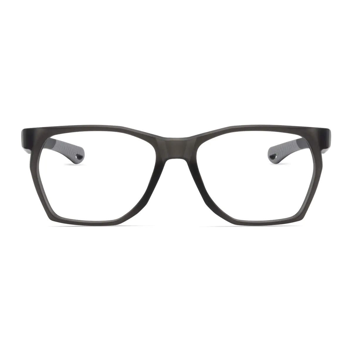 Square Transparent Gray Sport Eyeglasses