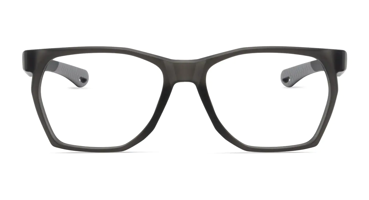 Square Transparent Gray Sport Eyeglasses