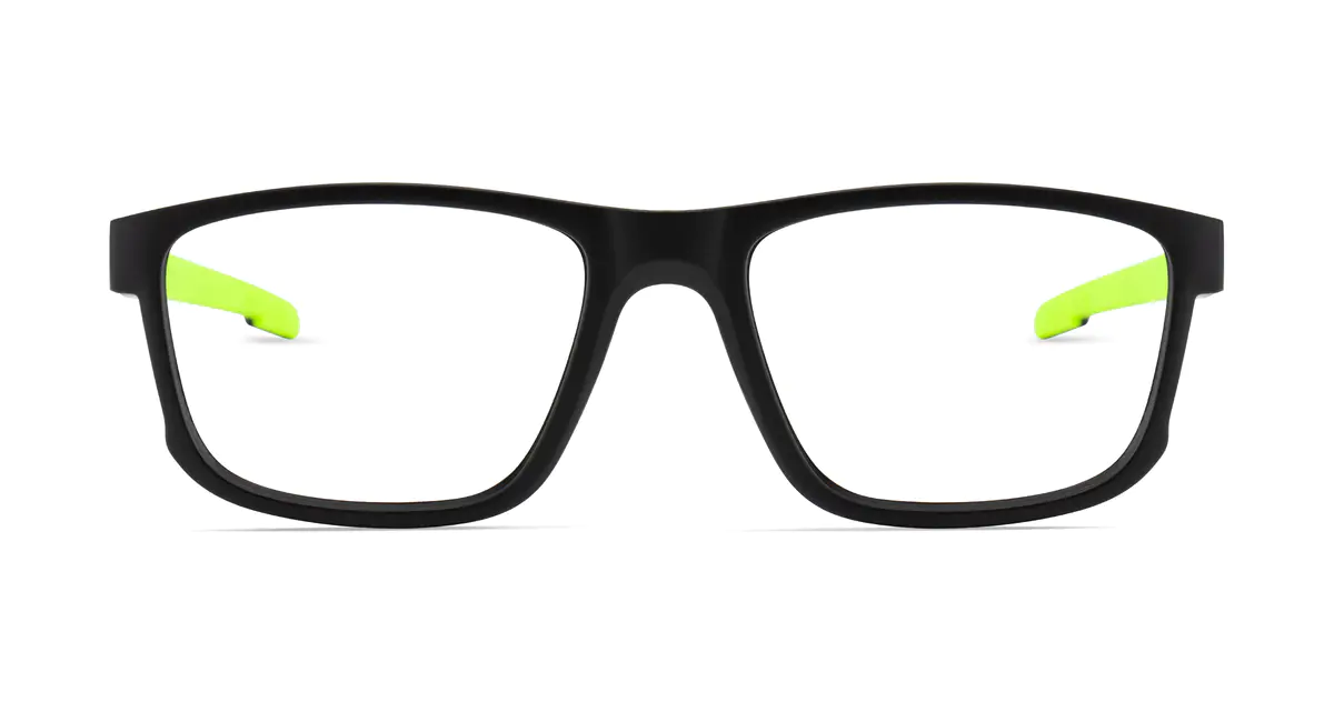 Rectangle Black Sport Eyeglasses
