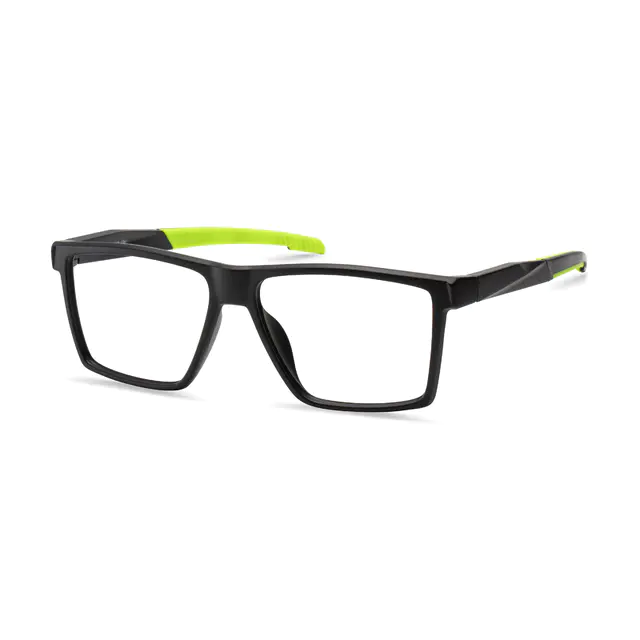 Rectangle Green Sport Eyeglasses