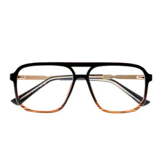 Aviator Light Brown Eyeglasses