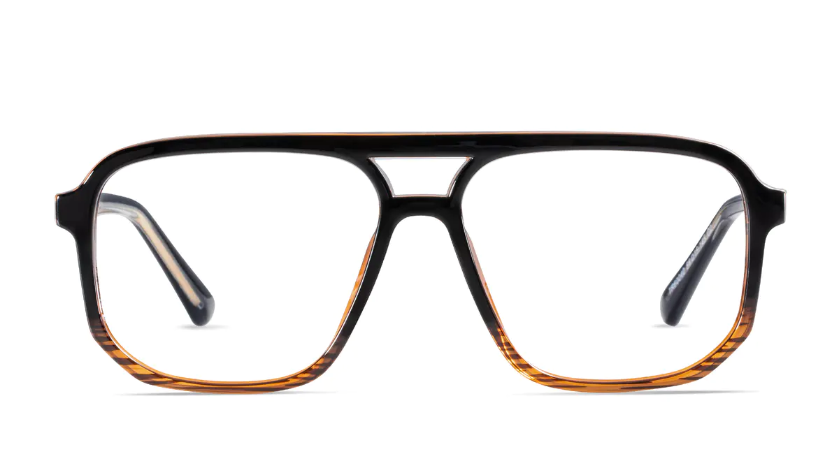 Aviator Light Brown Eyeglasses
