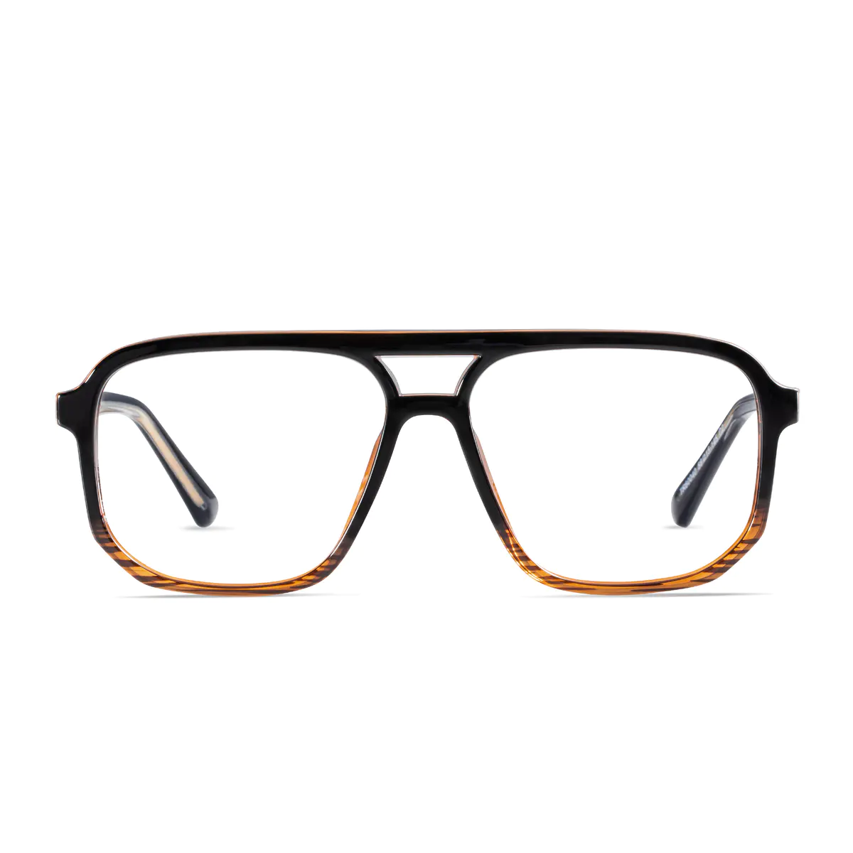 Aviator Light Brown Eyeglasses