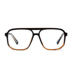 Aviator Light Brown Eyeglasses