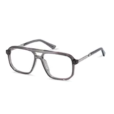 Aviator Transparent Gray Eyeglasses