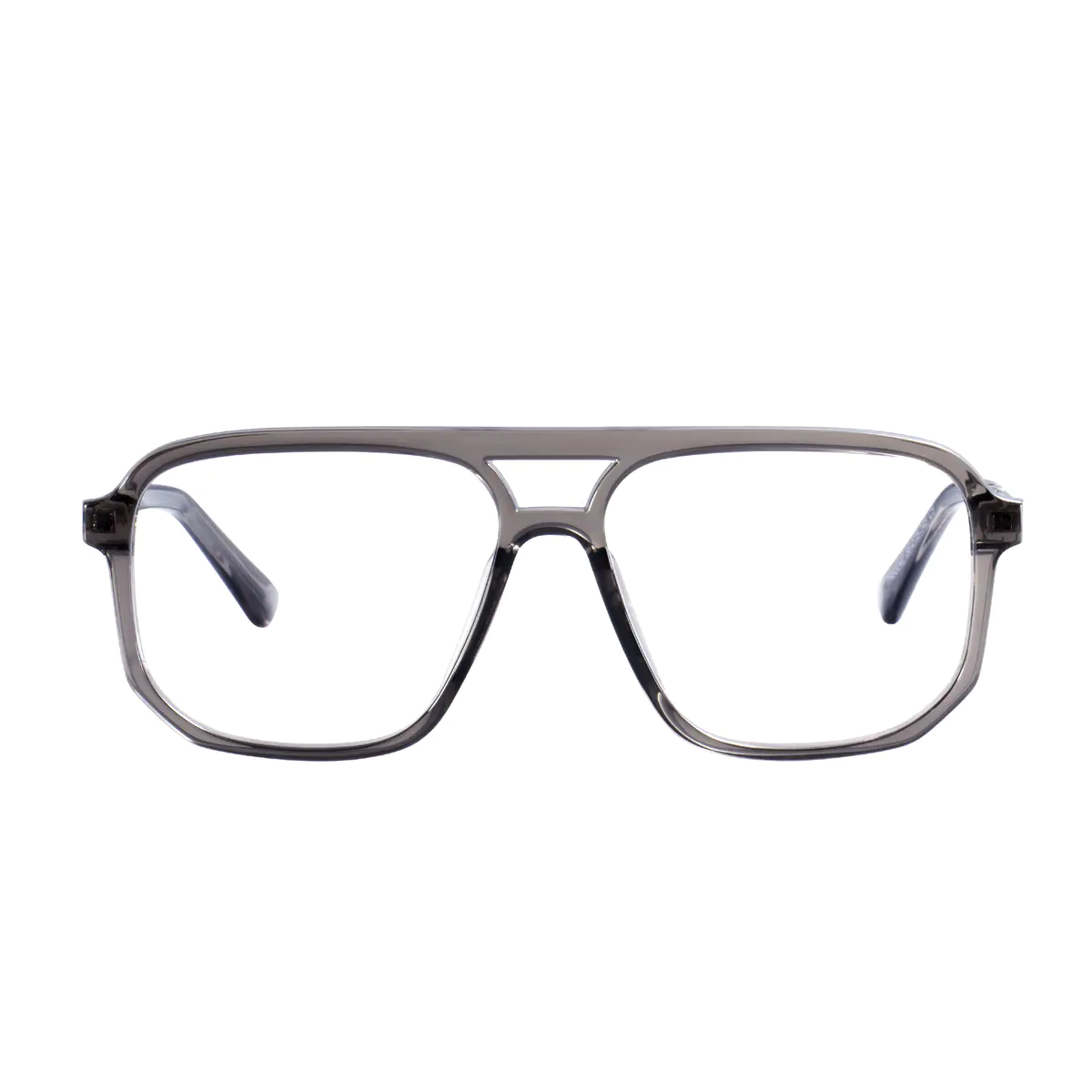Aviator Transparent Gray Eyeglasses