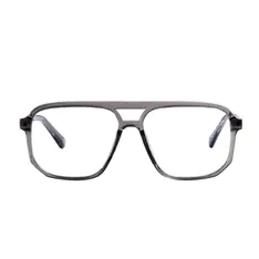 Aviator Transparent Gray Eyeglasses