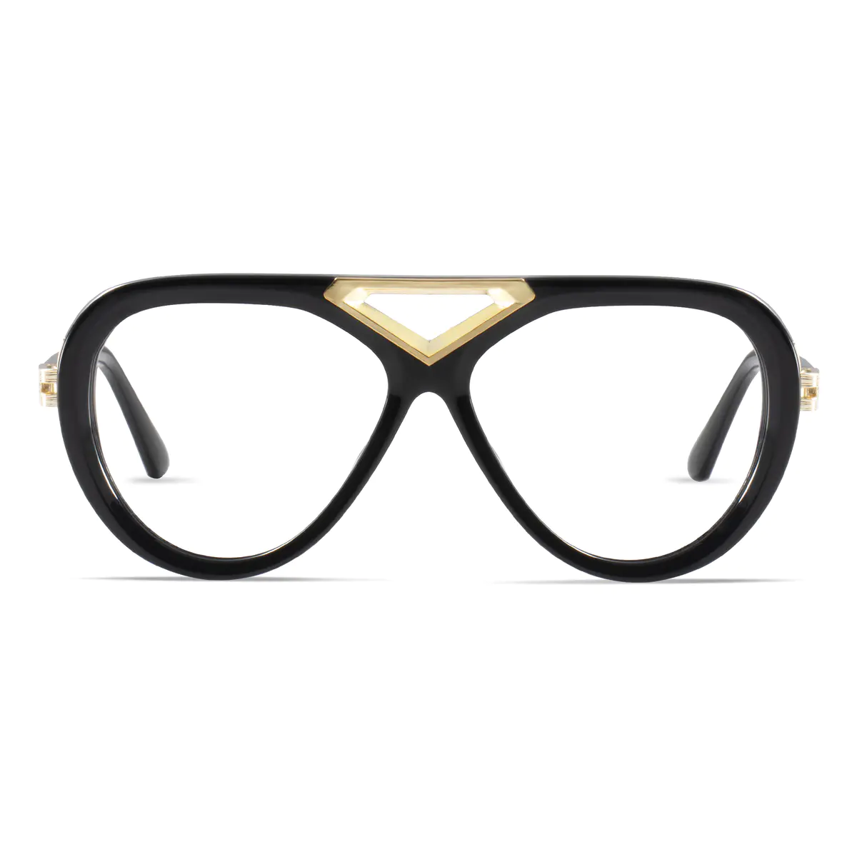 Aviator Black/Gold Eyeglasses