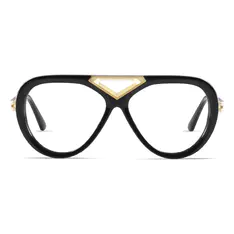Aviator Black/Gold Eyeglasses