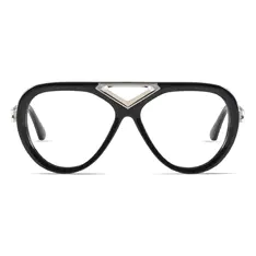 Aviator Black/Silver Eyeglasses