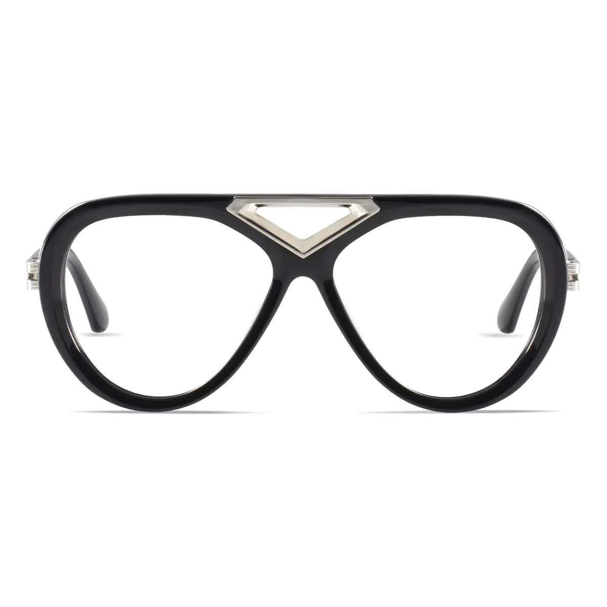 Aviator Black/Silver Eyeglasses