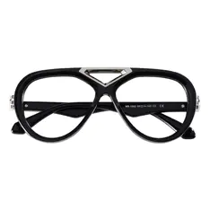 Aviator Black/Silver Eyeglasses