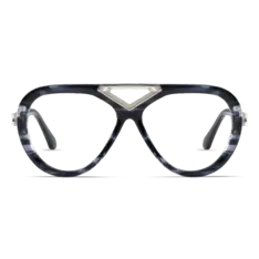 Aviator Striped Eyeglasses