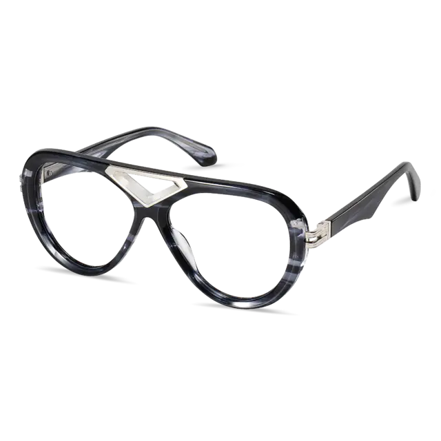 Aviator Striped Eyeglasses