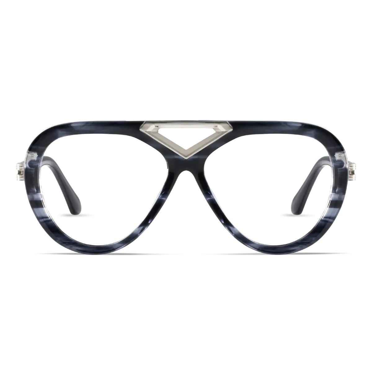 Aviator Striped Eyeglasses