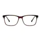 Rectangle Transparent Brown Eyeglasses