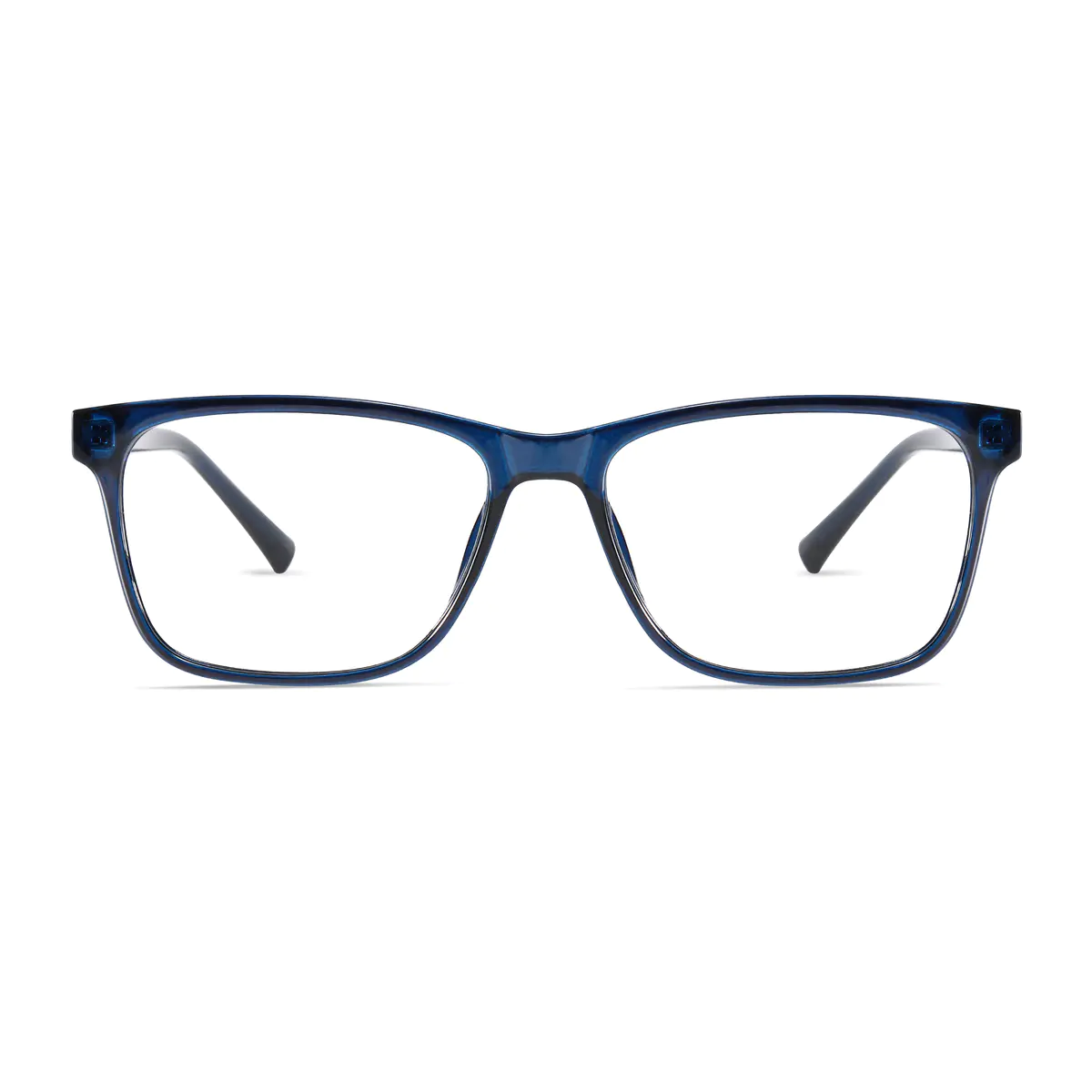 Rectangle Transparent Blue Eyeglasses