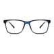 Rectangle Transparent Blue Eyeglasses