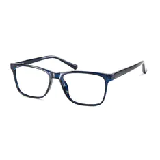 Rectangle Transparent Blue Eyeglasses