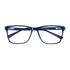 Rectangle Transparent Blue Eyeglasses