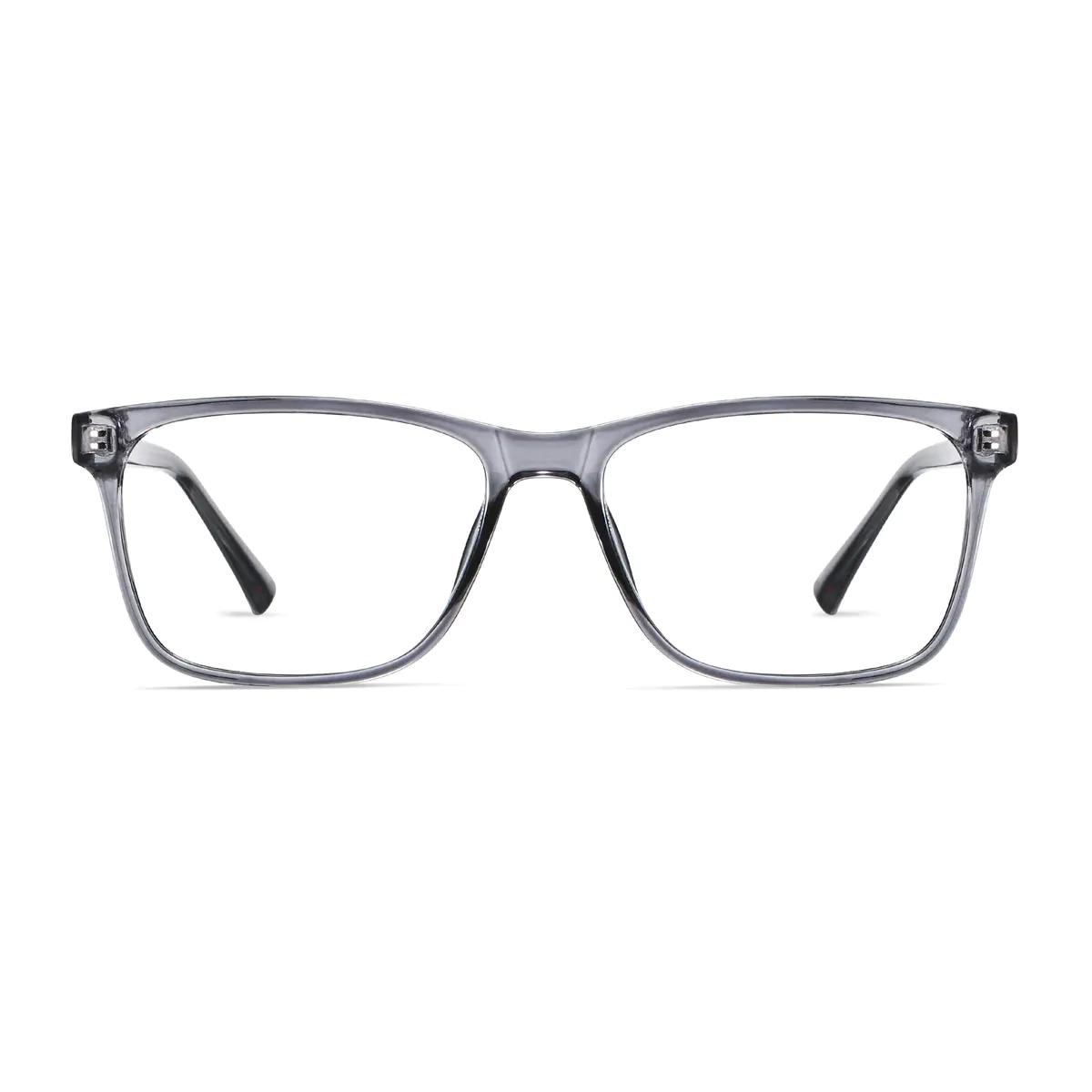 Rectangle Transparent Gray Eyeglasses