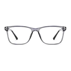 Rectangle Transparent Gray Eyeglasses