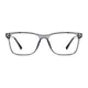Rectangle Transparent Gray Eyeglasses