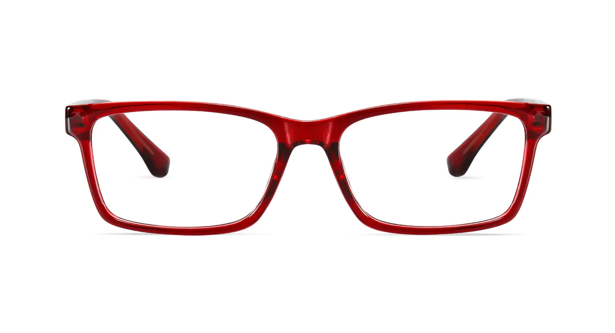 Rectangle Red Eyeglasses