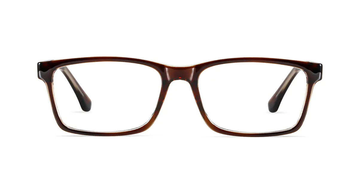 Rectangle Brown Eyeglasses