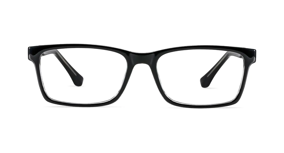 Rectangle Black/Clear Eyeglasses