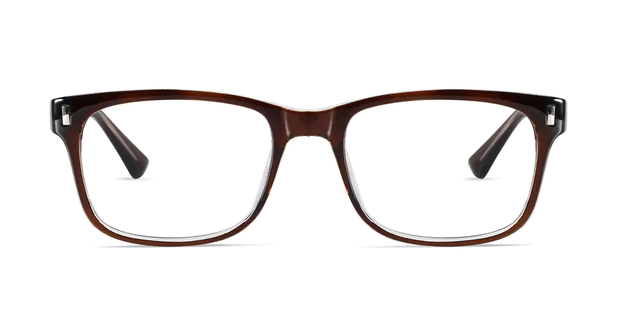 Rectangle Brown Eyeglasses