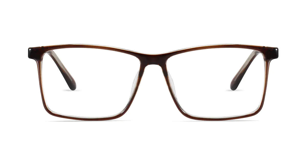 Rectangle Brown Eyeglasses