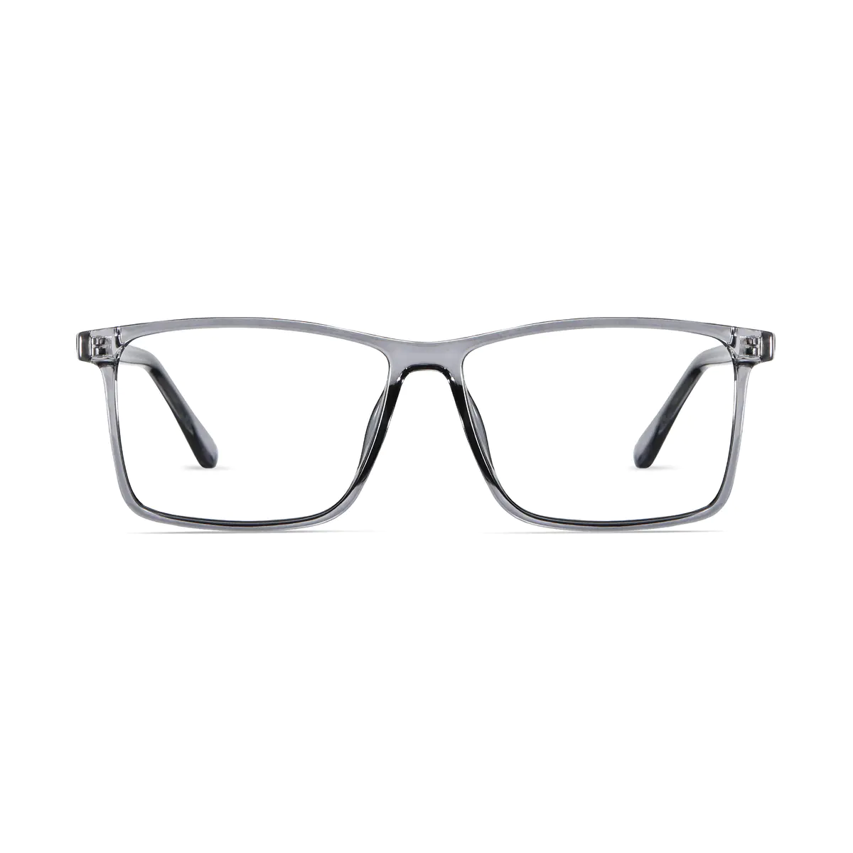 Rectangle Transparent Gray Eyeglasses