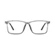Rectangle Transparent Gray Eyeglasses