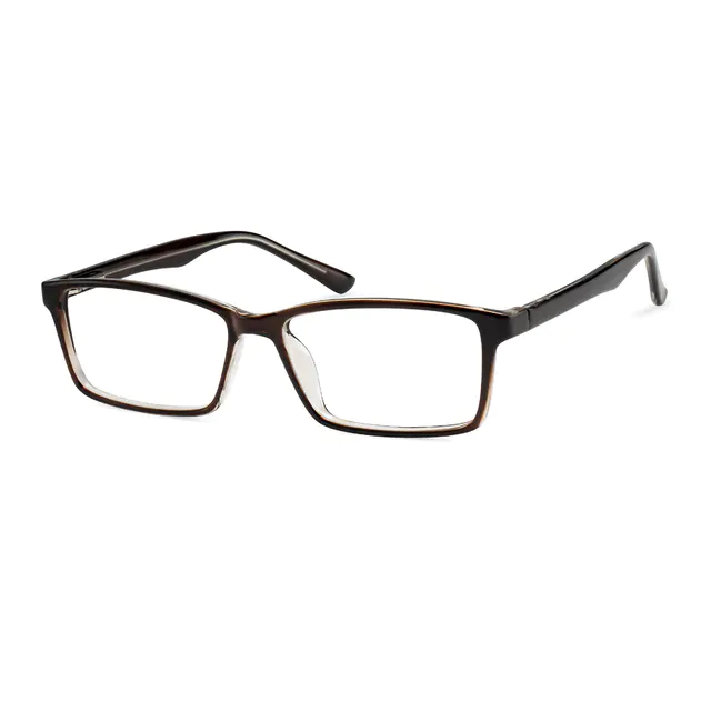 Rectangle Brown Eyeglasses