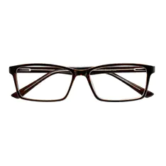 Rectangle Brown Eyeglasses