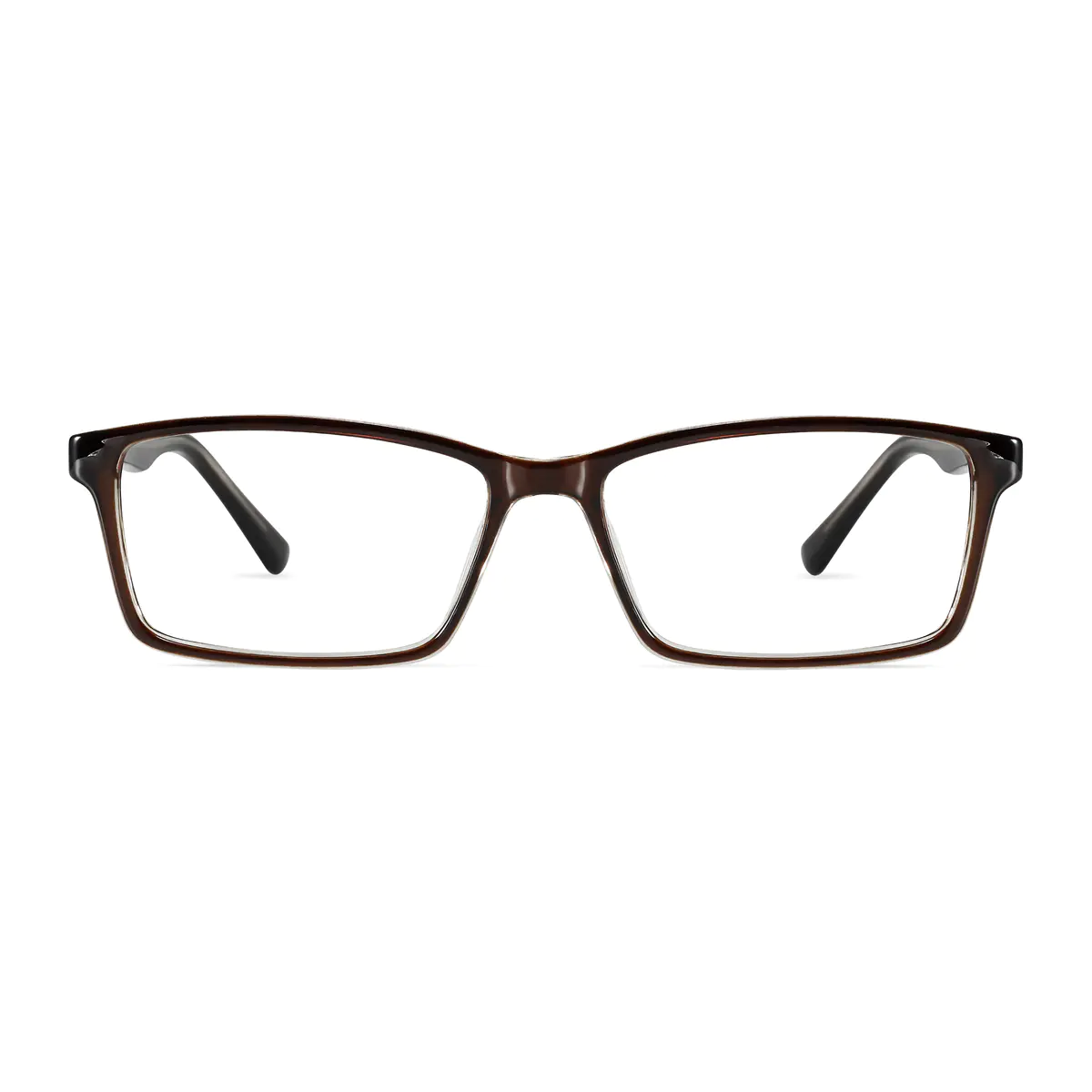 Rectangle Brown Eyeglasses