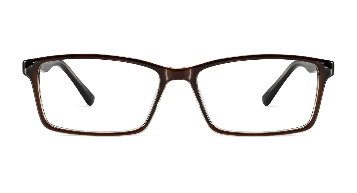 Rectangle Brown Eyeglasses