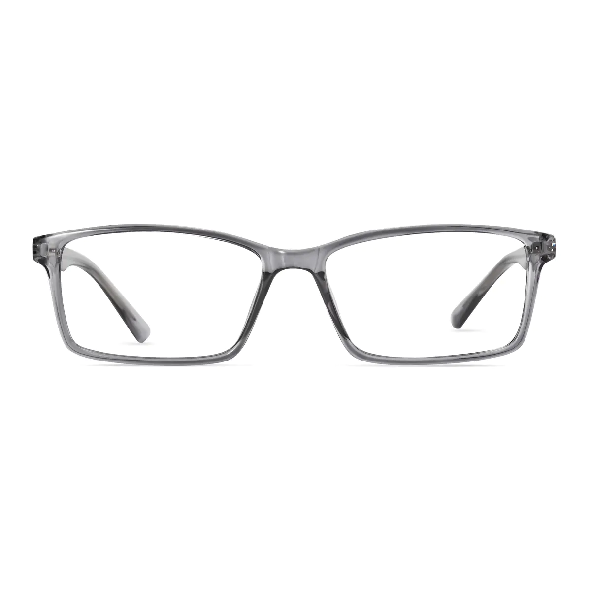 Rectangle Transparent Gray Eyeglasses