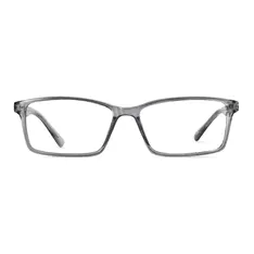 Rectangle Transparent Gray Eyeglasses