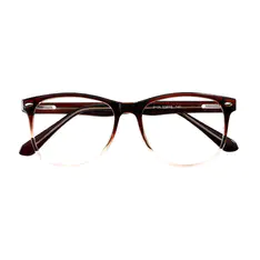 Oval Gradient Brown Eyeglasses