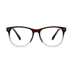 Oval Gradient Brown Eyeglasses