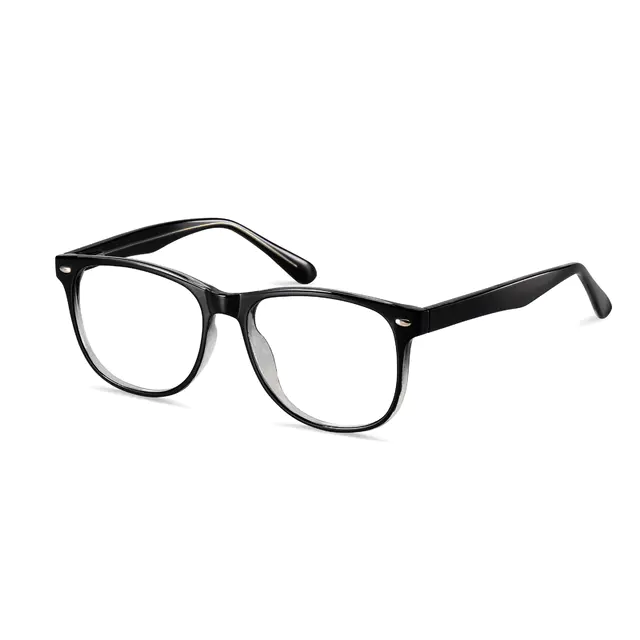 Oval Black Eyeglasses