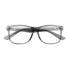Rectangle Transparent Gray Eyeglasses