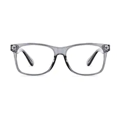 Rectangle Transparent Gray Eyeglasses