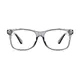 Rectangle Transparent Gray Eyeglasses